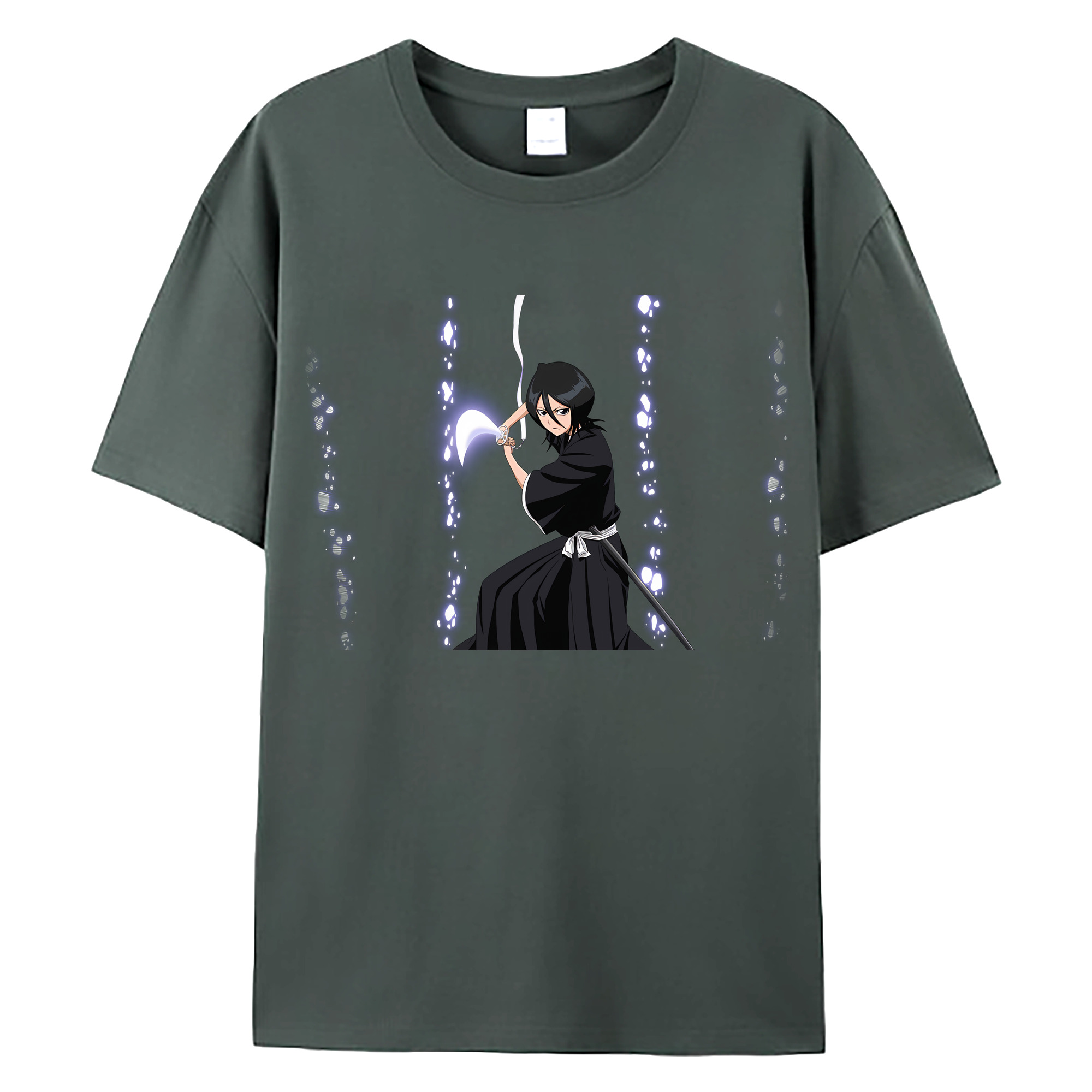 （画像用） ブリーチ 朽木ルキア BLEACH Kuchiki Rukia 綿100％ メンズ半袖Tシャツ｜肌触りやわらか＆通気性